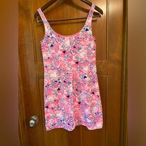 Lilly Pulitzer chemise Valentine theme velour and stretchy EUC